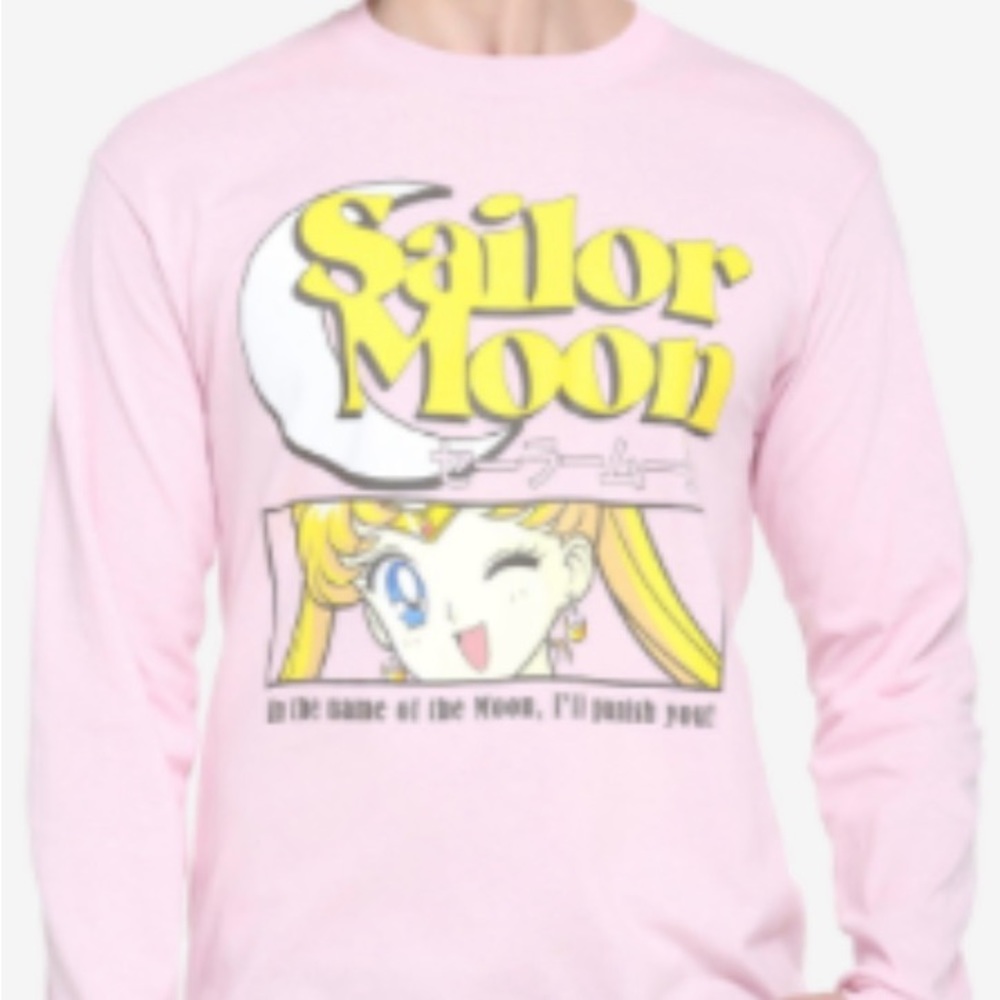 Pink Sailor Moon long sleeve tee